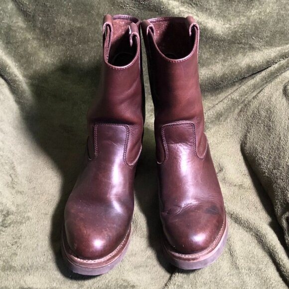 Roadmate Mens Work Boots Size 10.5 Brown Leather Pull On Mid Calf Almond Toe - Picture 14 of 15